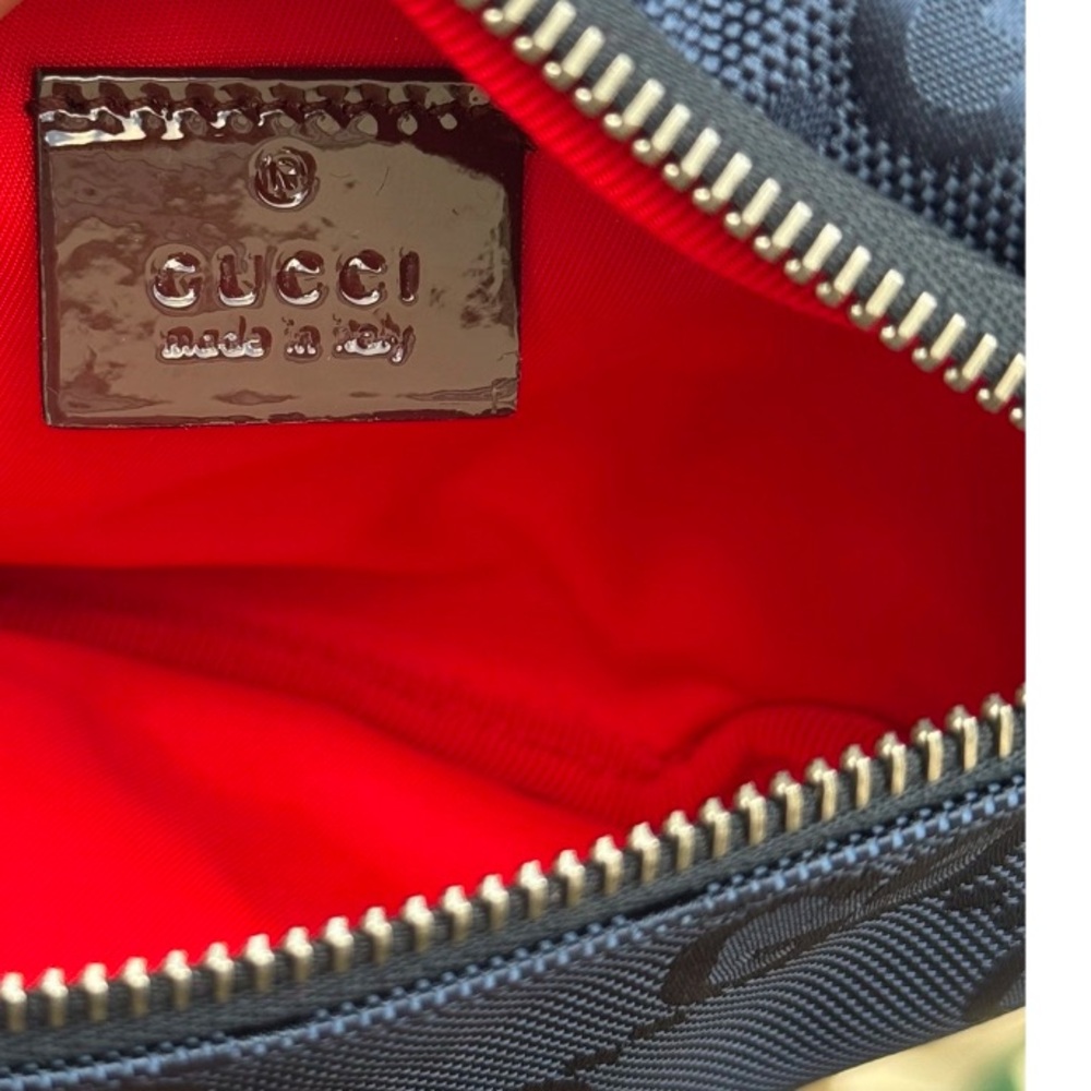 GUCCI Small Blue and Red GG Monogram Web Stripe Bum Bag - Picture 10 of 12